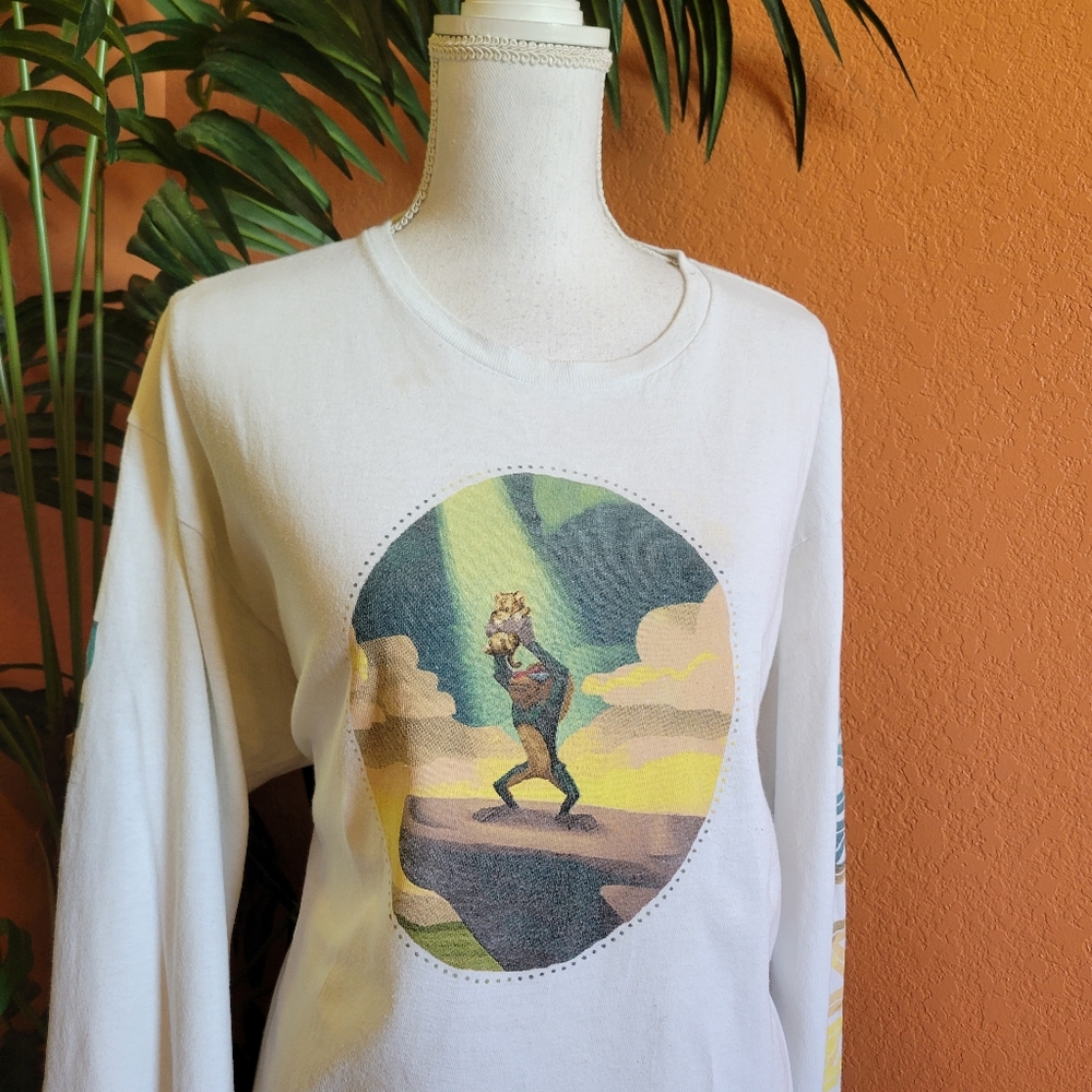 Vintage Disney The Lion King Long Sleeve Graphic T Shirt Cotton XL White